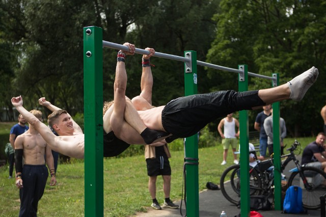 Front lever w parku